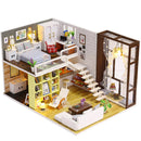 Assemble DIY Wooden House Dollhouse kit Wooden Miniature Doll Houses Miniature Dollhouse toys With Furniture LED Lights Gift