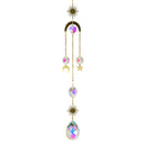 Atrapasol de prisma, cristales de ventana colgantes, receptor de luz de arco iris, receptor de sol de cristal de 50mm, regalo de verano, cuentas octagonales