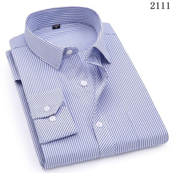 Plus Large Size 8XL 7XL 6XL 5XL 4XL Slim Fit Herren Business Casual Langarmhemd Klassische gestreifte Herrenhemden