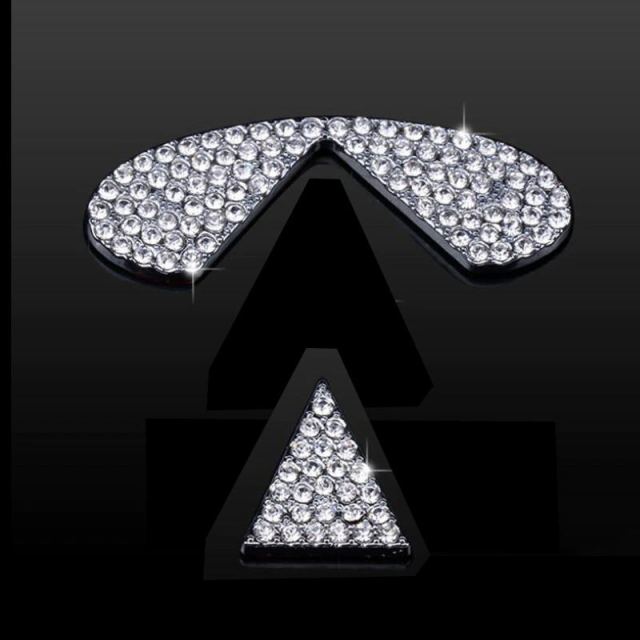 Pegatina de decoración de diamantes con Logo para Volante de Coche, pegatina de decoración para coche, accesorios para Mercedes, BMW, Toyota, Coche