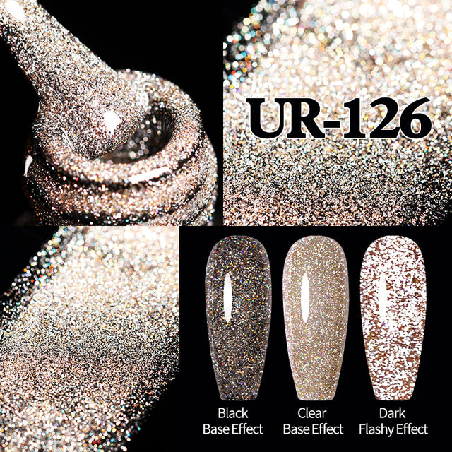 UR SUGAR 7.5ml Reflective Glitter Gel Nail Polish Winter Color Sparkling Sequins Soak Off UV LED Varnish Nail Art Decoration