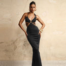 Ggbaofan Bandage Sexy Backless Maxi vestidos Club Party Summer Holiday vestido recortado sin mangas elegante vestido largo Robe