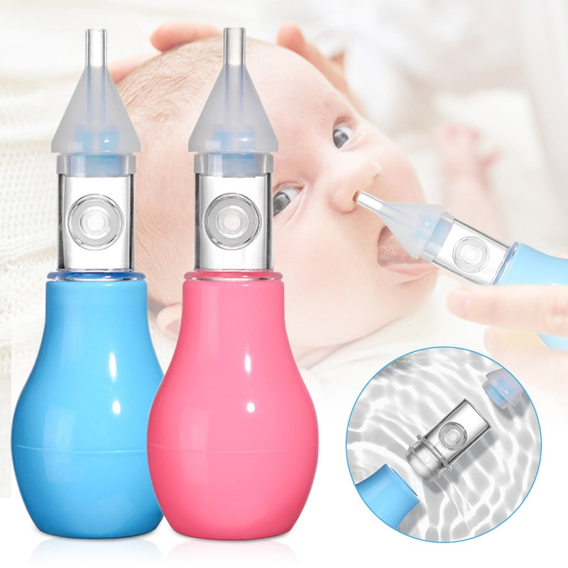 Aspirador Nasal de silicona para bebés Neonatal, tipo de bomba, limpiador de moco Nasal frío, aspirador Nasal para bebés antirreflujo, ventosa de vacío segura