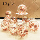 10/20 Star Confetti Balloons Metallic Confetti Latex Transparent Ballon Baby Shower Birthday Party Wedding Decoration Ball Globo