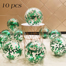 10/20 Star Confetti Balloons Metallic Confetti Latex Transparent Ballon Baby Shower Birthday Party Wedding Decoration Ball Globo