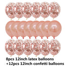 10/20 Star Confetti Balloons Metallic Confetti Latex Transparent Ballon Baby Shower Birthday Party Wedding Decoration Ball Globo