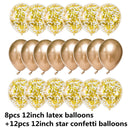 10/20 Star Confetti Balloons Metallic Confetti Latex Transparent Ballon Baby Shower Birthday Party Wedding Decoration Ball Globo