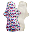 Lecy Eco Life reusable menstrual pads for heavy flow 1pc 13&quot; Flamingo printed night use, large size breathable women cloth pads