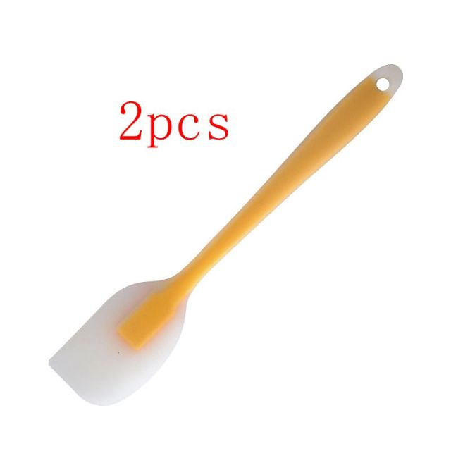 Espátula de silicona de cocina translúcida para cocinar masa raspar crema utensilios resistentes al calor herramientas de cepillo para hornear pasteles