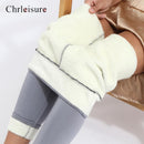 Pantalones de mujer, mallas gruesas de terciopelo de invierno cálido, mallas negras de cintura alta, pantalones gruesos de compresión de lana de cordero, pantalones resistentes al frío