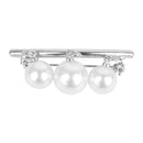 3Pcs/Set Double Pearl Brooch Pins Anti-fade Exquisite Elegant Brooches for Women Sweater Coat Summer Dress Decoration