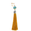 2021New Anime Genshin Impact Earrings Zhongli Long Tassel Ear Clips Tartaglia Eardrop For Women Men 1:1 Cosplay Jewelry Props