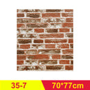 12PCS Self adhesive Waterproof TV Background Brick Wallpapers 3D Wall Sticker Living Room Wallpaper Mural Bedroom Decorative