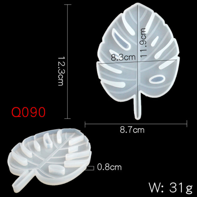 Palm Maple Leaf Silikonformen für DIY UV-Epoxy-Untersetzer, Harzform, Schmuckherstellungswerkzeuge