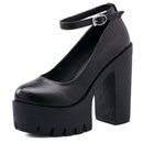 Gdgydh 2022 nueva primavera otoño casual zapatos de tacón alto sexy ruslana korshunova tacones gruesos plataforma bombas negro blanco tamaño 42