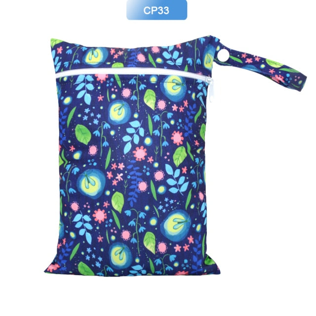 EezKoala Mini-Nasstasche für Baby-Stoffwindeltasche für Menstruationsbinden 18 x 25 cm, Reißverschluss, wasserdicht, wiederverwendbar und waschbar