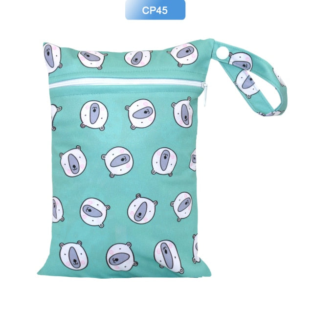 EezKoala Mini-Nasstasche für Baby-Stoffwindeltasche für Menstruationsbinden 18 x 25 cm, Reißverschluss, wasserdicht, wiederverwendbar und waschbar