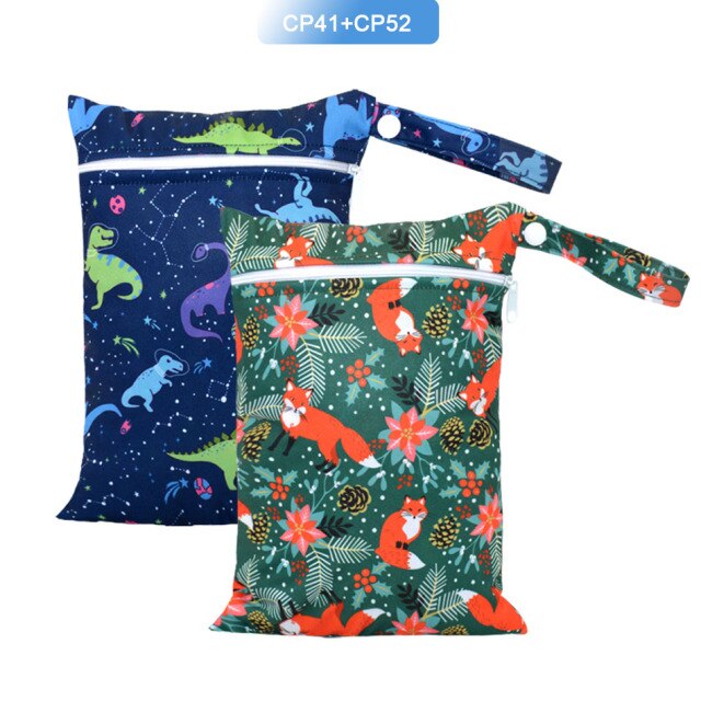 EezKoala Mini Wet Bag For Baby Cloth Diaper Bag For Menstrual Pads 18X25cm,Zipper Waterproof Reusable and Washable Wetbag