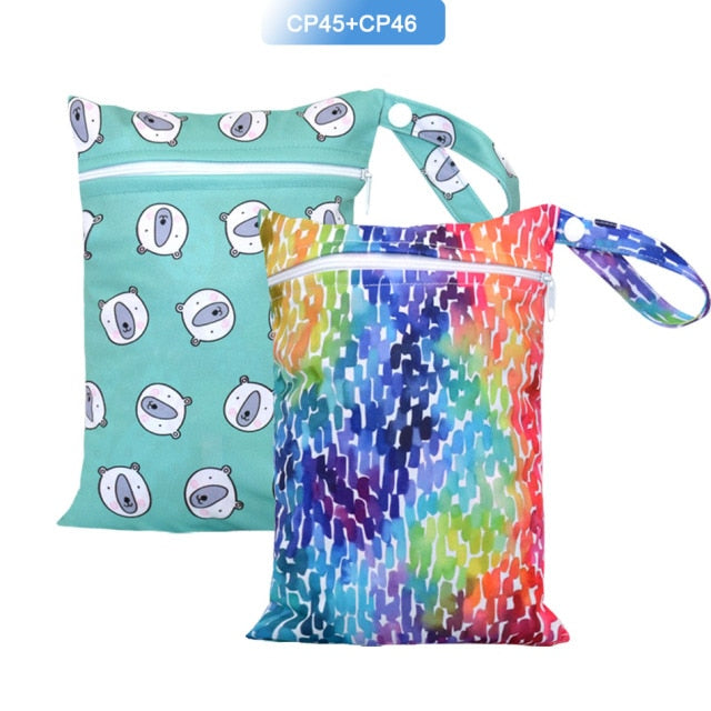 Mini bolsa húmeda EezKoala para bolsa de pañales de tela de bebé para almohadillas menstruales 18X25cm, bolsa impermeable reutilizable y lavable con cremallera