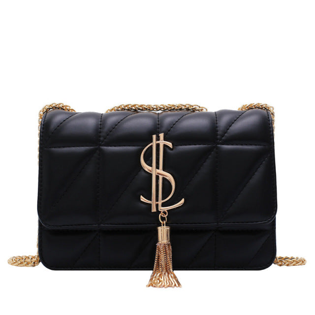 Luxusmarke Handtasche Mode Einfache Quaste Quadratische Tasche Qualität PU Leder Damen Designer Handtasche Schloss Schulter Messenger Bags