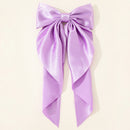 Neue Frauen große Schleife Haarnadel Sommer Chiffon großen Bowknot Fleck Schleife Haarspangen Frauen einfarbig Pferdeschwanz Clip Haarschmuck