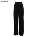 Mnealways18 Beige Pleated Wide Leg Pants Womens Pants Fashion 2022 Casual Loose Trousers Office Lady Elegant Long Palazzo Pants