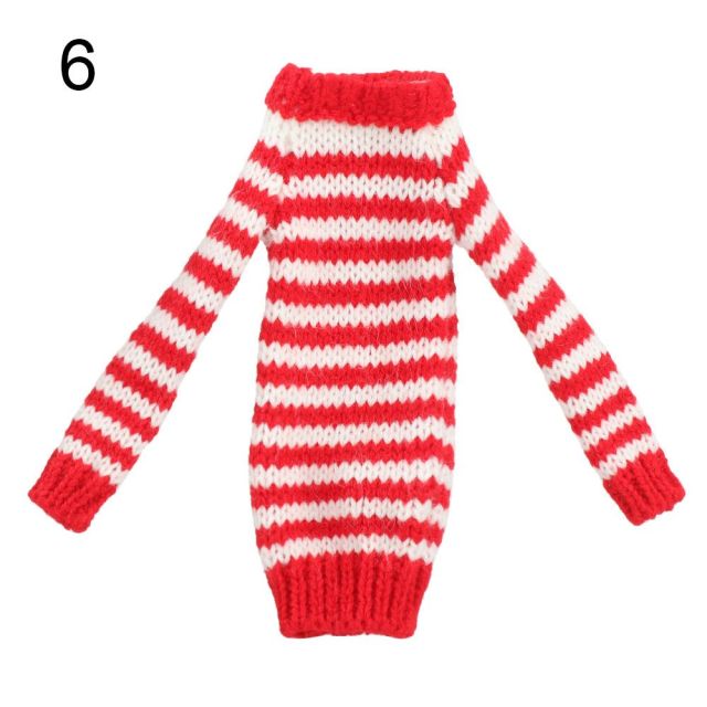 Hochwertiges gestricktes mehrfarbiges Pulloverkleid Tops Optionen Puppenkleidung Zubehör für Puppen 11,5 Zoll - 12 Zoll Mädchenspielzeug