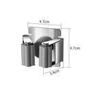 Stainless Steel Mop Hook Wall Mounted Mop Organizer Storage Rack Brush Broom Hanger Kitchen Bathroom Hanging Mops Holder Clips