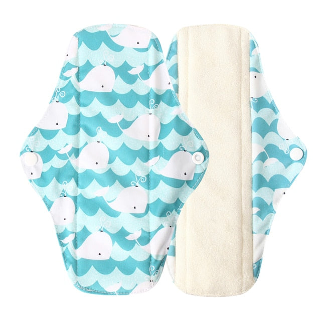 Washable Menstrual Pad Panty Liner Reusable Cloth Sanitary pad Hygienic and Soft Washable Charcoal Menstrual Dropshipping