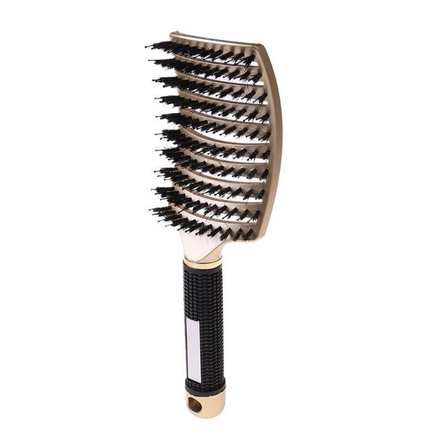 Anti Klit Hair Brush Bristle&amp;Nylon Hair Combs for Women Wet Dry Curly Detangling Hair Brush Salon Hairdressing Styling Tools