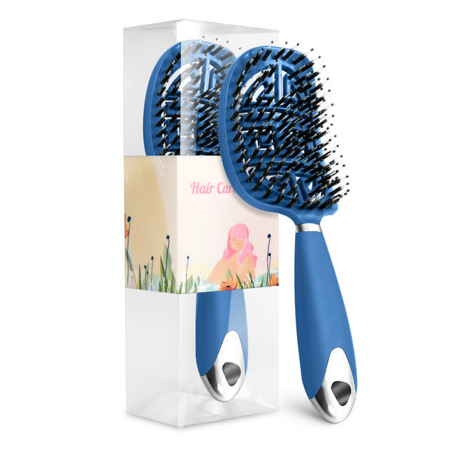 Anti Klit Hair Brush Bristle&amp;Nylon Hair Combs for Women Wet Dry Curly Detangling Hair Brush Salon Hairdressing Styling Tools