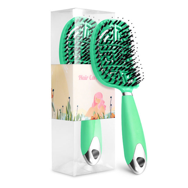 Anti-Klit-Haarbürste, Borsten und Nylon-Haarkämme für Frauen, nass, trocken, lockig, entwirrende Haarbürste, Salon-Friseur-Styling-Werkzeuge