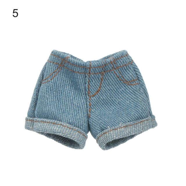 Multi Style Denim 11,5 "Jeans Bottoms Shorts für Puppenkleidung Outfits Kurze Hosen für Blythe 1/6 Puppenzubehör