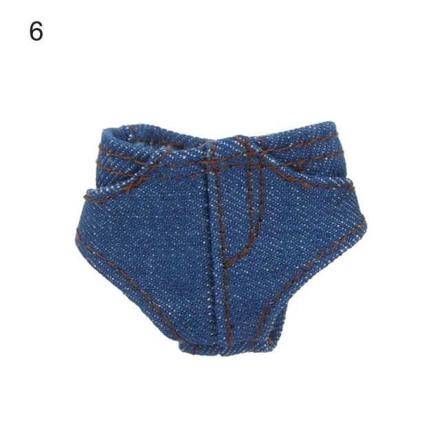 Multi Style Denim 11.5&quot;Jeans Bottoms Shorts For Doll Clothes Outfits Short Pants For Blythe 1/6 Dolls Accessories