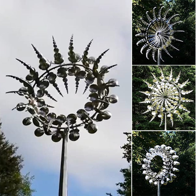 Neue Dropshipping Magische Metall Windmühle Outdoor Wind Spinner Windfänger Hof Terrasse Garten Dekoration