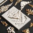 European-style Decorative Pattern Shape Silicone Mold DIY Cake Baked Polymer Clay Gesso Anaglyph Pattern Shape Silicone Mold