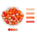 Cute-Idea 20Pcs Silicone Round Beads 9MM Baby Teething Chewable Beads DIY Baby Rodent Pacifier Chain Toys Accessories Baby Goods