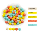 Cute-Idea 20Pcs Silicone Round Beads 9MM Baby Teething Chewable Beads DIY Baby Rodent Pacifier Chain Toys Accessories Baby Goods
