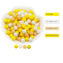 Cute-Idea 20Pcs Silicone Round Beads 9MM Baby Teething Chewable Beads DIY Baby Rodent Pacifier Chain Toys Accessories Baby Goods