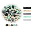 Cute-Idea 20Pcs Silicone Round Beads 9MM Baby Teething Chewable Beads DIY Baby Rodent Pacifier Chain Toys Accessories Baby Goods
