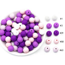 Cute-Idea 20Pcs Silicone Round Beads 9MM Baby Teething Chewable Beads DIY Baby Rodent Pacifier Chain Toys Accessories Baby Goods