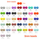 Cute-Idea 20Pcs Silicone Round Beads 9MM Baby Teething Chewable Beads DIY Baby Rodent Pacifier Chain Toys Accessories Baby Goods