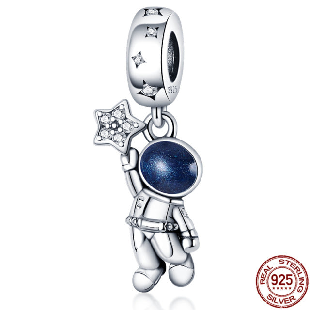 plata charms of ley 925 silver Starry Sky Series Charm Safety Chain fit pandora 925 original bracelets pulseira diy 2021 new