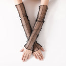 Sexy Lace Nets Gloves Elastic Gloves Bride Long-sleeve Gloves Mesh Liturgy Gloves Sexy Glove Summer Lace Jacquard Fishnet Gloves