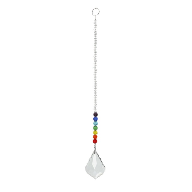 Chakra Crystal Chandelier Rainbow Prism Wind Chimes Pendant Rainbow Maker Hanging Chakra Cascade