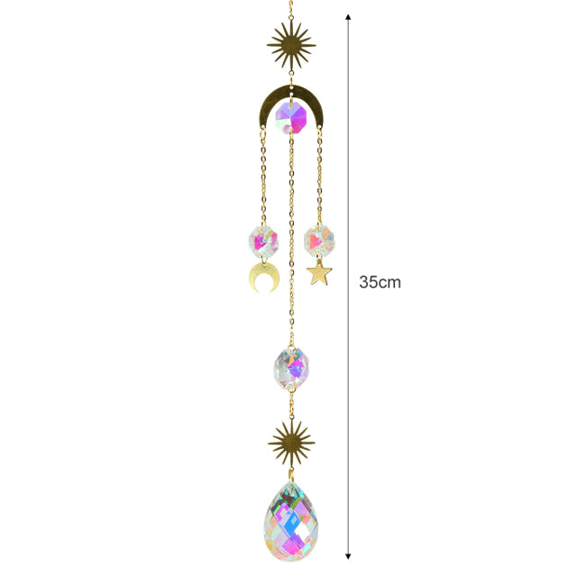 Chakra Crystal Chandelier Rainbow Prism Wind Chimes Colgante Rainbow Maker Hanging Chakra Cascade