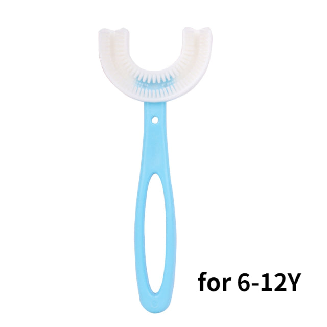 Cepillo de dientes para bebés Niños 360 grados en forma de U Cepillo de dientes para niños Mordedores Cepillo de silicona suave para bebés Niños Dientes Cuidado bucal Limpieza