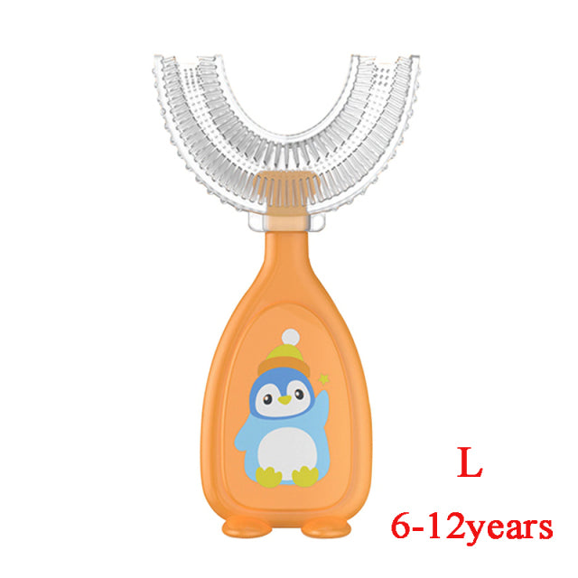 Babyzahnbürste Kinder 360 Grad U-förmige Kinderzahnbürste Beißringe Weiche Silikon Babybürste Kinderzähne Mundpflege Reinigung