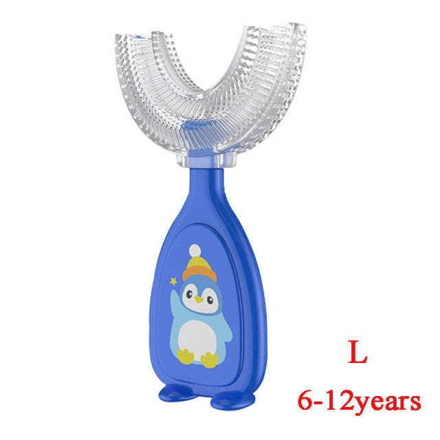Babyzahnbürste Kinder 360 Grad U-förmige Kinderzahnbürste Beißringe Weiche Silikon Babybürste Kinderzähne Mundpflege Reinigung