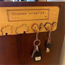 Estante de almacenamiento con 4 ganchos para llaves, decoración para colgar en la habitación, regalos, puerta de entrada del hogar, llavero de madera Retro, ganchos organizadores de pared para el hogar